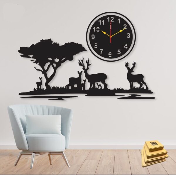 3d jungle wooden wall clock - Image 3