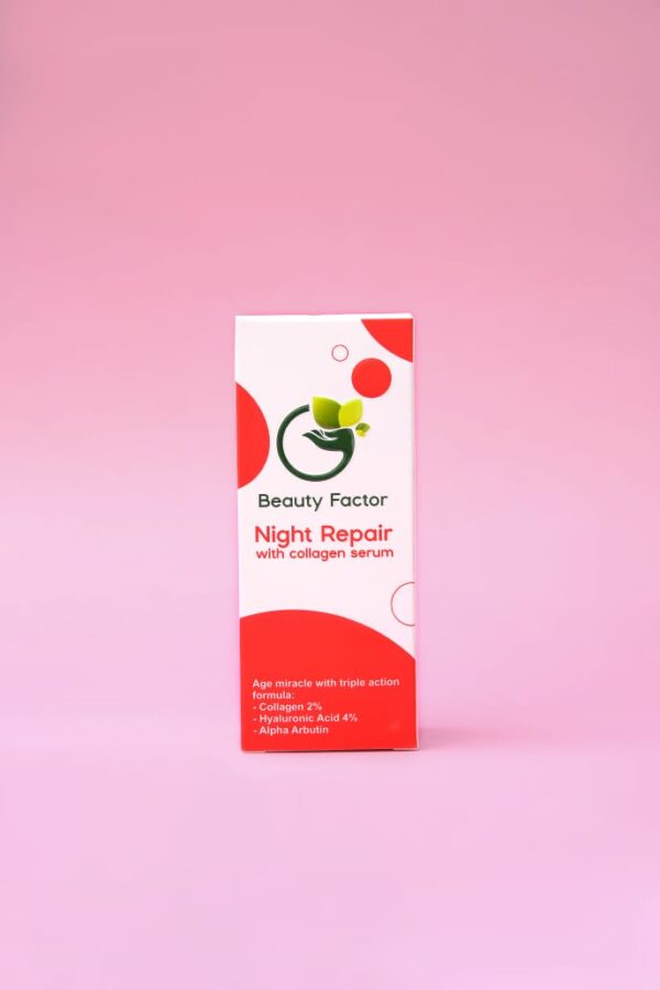 beauty factor night repair collagen serum (30ml) - Image 2