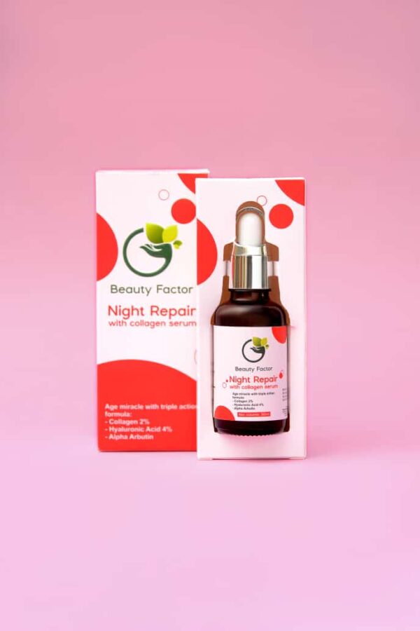 beauty factor night repair collagen serum (30ml) - Image 4