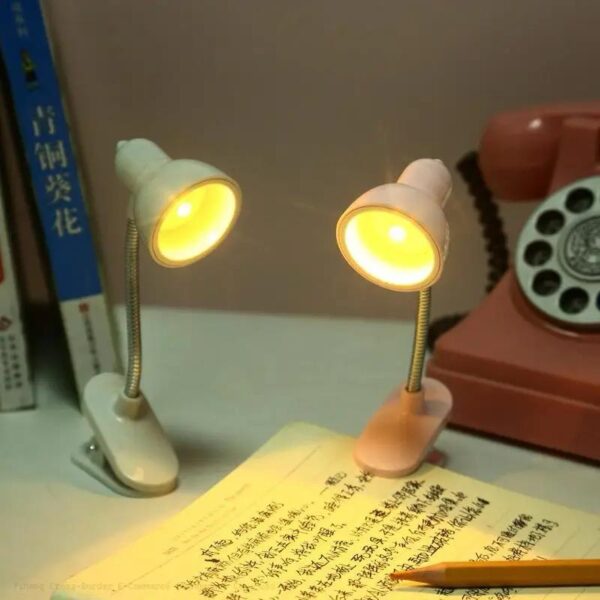 mini book light with clip portable led reading lamp travel bedroom night light night lights eye protections (random color) - Image 3