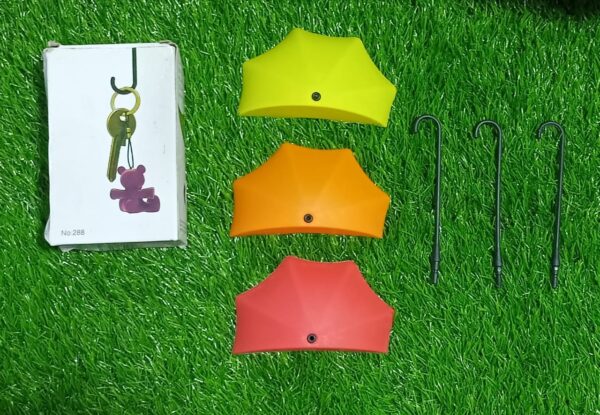(nw000239) pack of 3 - umbrella hooks | key jewelry glasses etc holder  (random color) - Image 4
