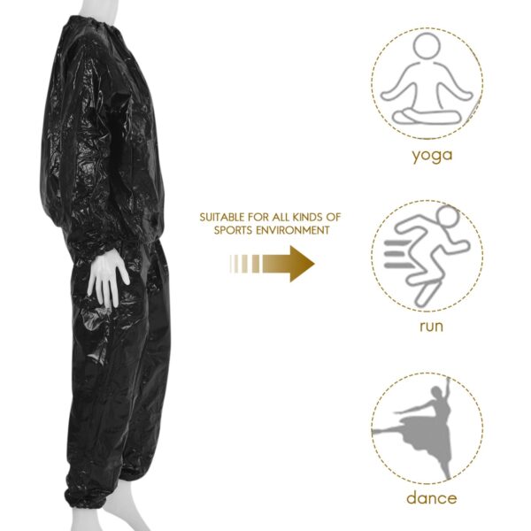 sauna sweat suit exercise gym fitness weight loss boxing martial arts yoga fitness training suit jumping rope | also uses in rain - Image 2