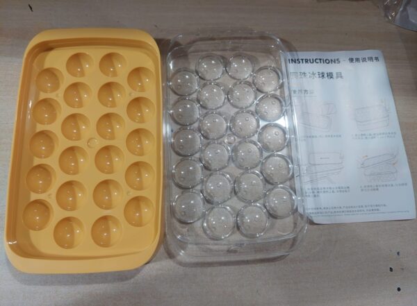 ice cube ball making trays silicon ice hockey mold makers for cool drinks kitchen (random color) (only tray) - Image 11