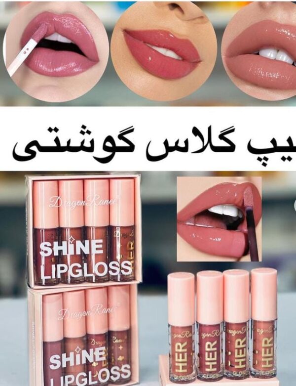 pack of 4 shiny nude lipgloss - Image 2