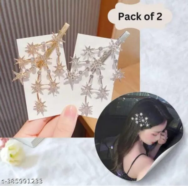 korean star hair pin for girls pack of 2