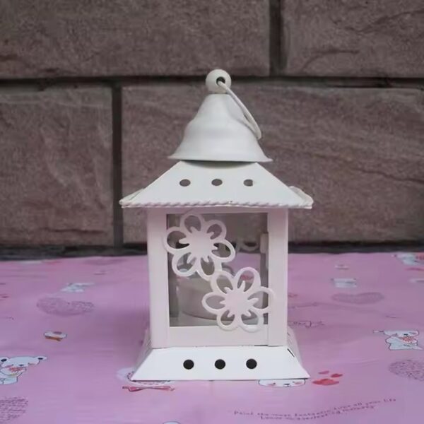 antique candle white lantern metal garden storm candle lantern - Image 2