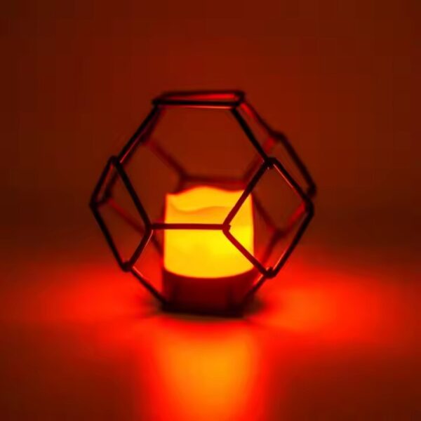 handmade design black hexagon votive candle holder brass iron best quality metal handcrafted indoor candle light (black only)