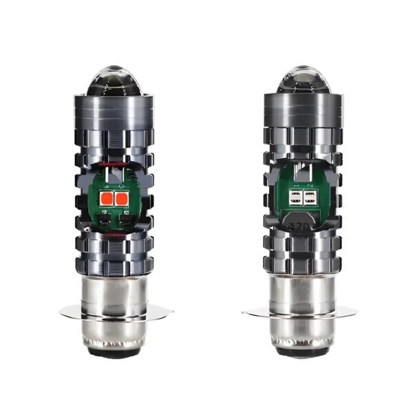 bike led headlight bulb with 5 function- police light red, blue white and yellow light with police flasher cd70 cg125 motor bike - Image 3