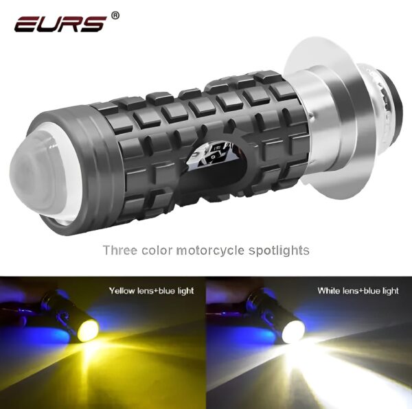 bike led headlight bulb with 5 function- police light red, blue white and yellow light with police flasher cd70 cg125 motor bike - Image 5