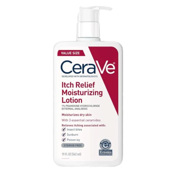 cerave itch relief moisturizing lotion with pramoxine hydrochloride for dry skin  (237ml) - Image 2