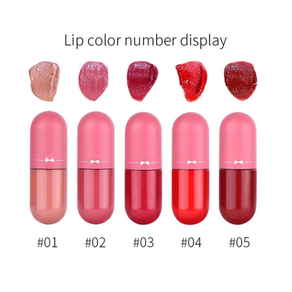 pack of 5 matte lip gloss kit | 5 capsule matte lipstick set - Image 4