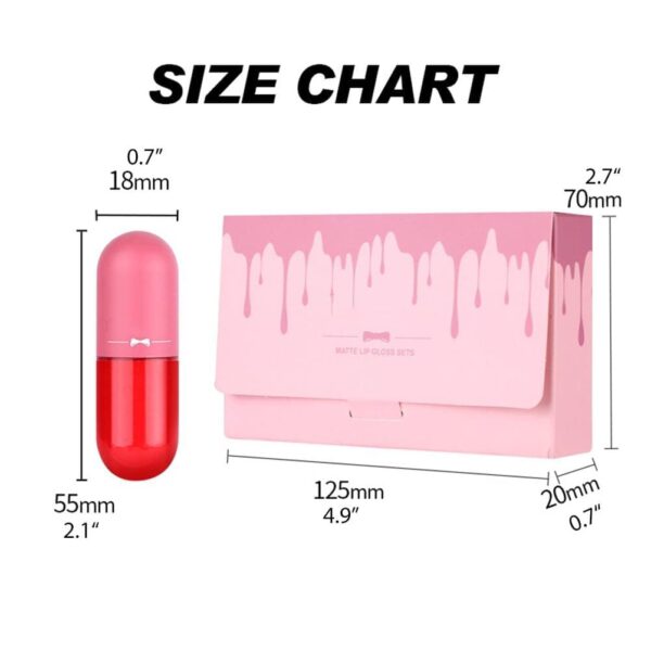 pack of 5 matte lip gloss kit | 5 capsule matte lipstick set - Image 5