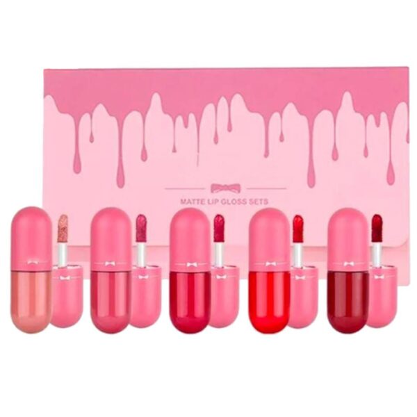 pack of 5 matte lip gloss kit | 5 capsule matte lipstick set - Image 8