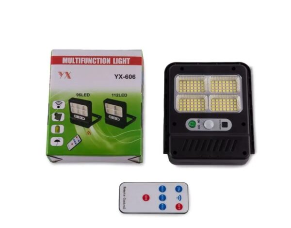 multifunction 360 degree rotatable remote control led solar light wall lamp with built-in solar rechargeable battery, with human induction, intelligent lighting control, waterproof – model: yx-606