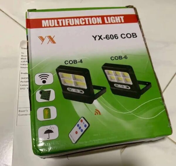multifunction 360 degree rotatable remote control led solar light wall lamp with built-in solar rechargeable battery, with human induction, intelligent lighting control, waterproof – model: yx-606 - Image 3
