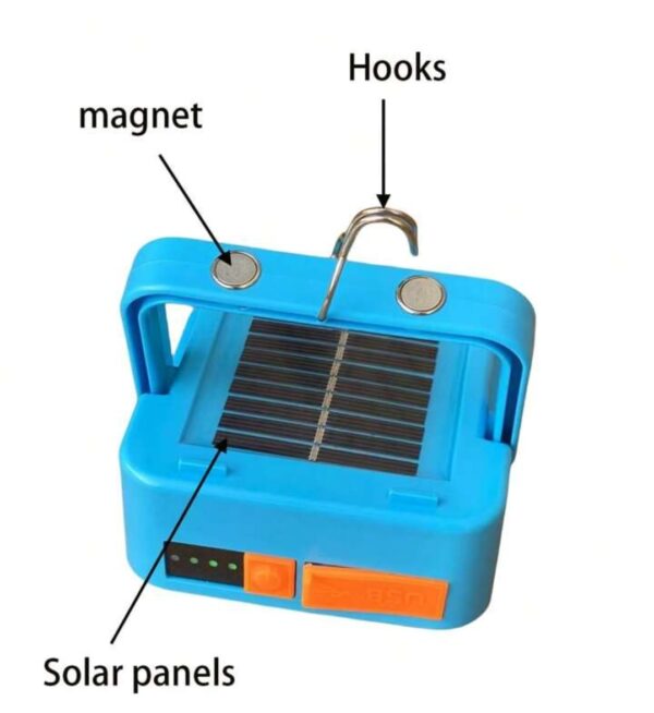 small solar-powered led camping & outdoor lantern with super long endurance, suitable for tent and emergency use, can be charged and hung up (random color) - Image 3