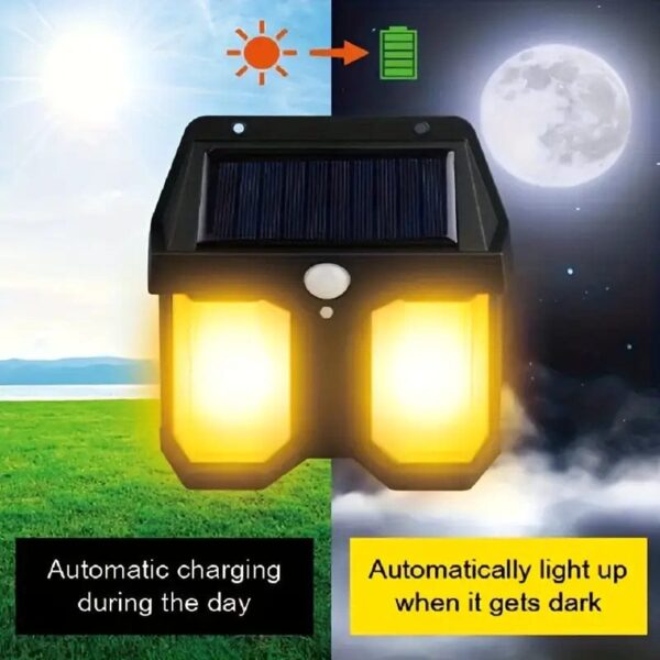 double head antique solar sensor lamp solar warm lighting lamp outdoor wall lights - Image 7