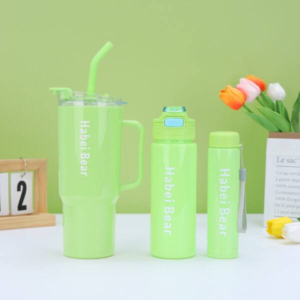 3pcs bottle set with straw (random color) - Image 5