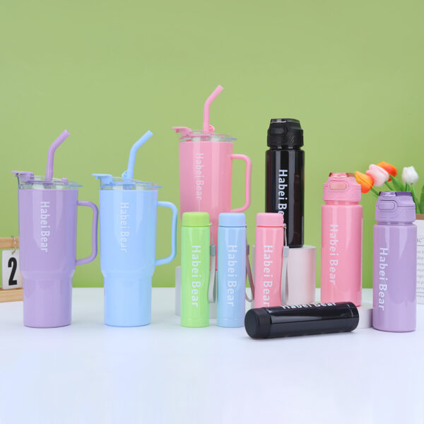 3pcs bottle set with straw (random color) - Image 18