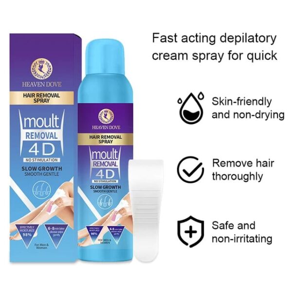 heaven dov hair removal spray moult removal 4d slow growth (180ml) - Image 3