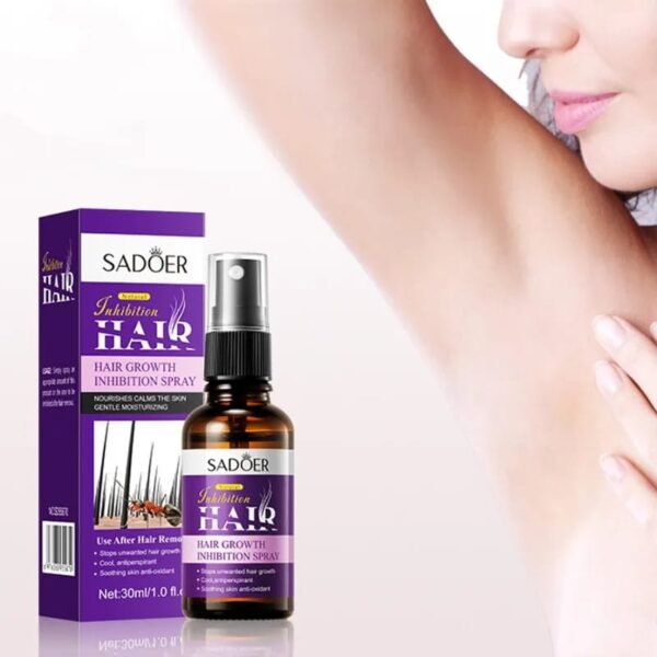 sadoer anti-underarm and leg hair growth inhibition spray for women 30ml - Image 2