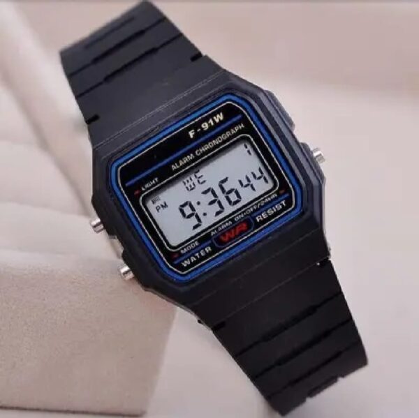 f91 w luxury wrist watch analog digital rubber strap (without box ) (black)