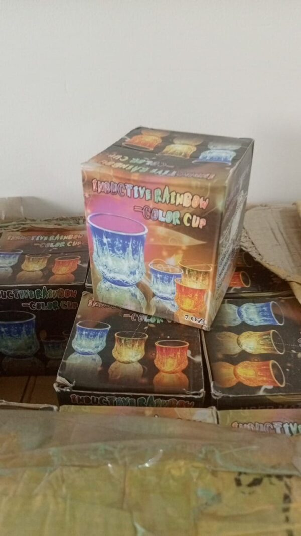 lighting glass led flashing water inductive rainbow colour cup led glowing water mug - Image 4