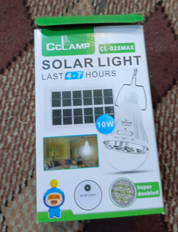 rechargeable solar light with solar panel cl-028max cclamp - Image 4