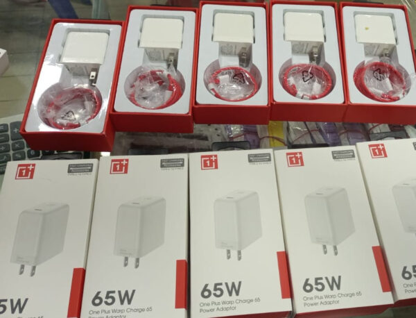 oneplus 65w warp charge power adapter with type-c to type-c fast charging cable - Image 2