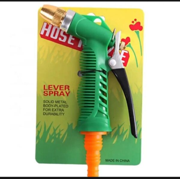 water lever spray gun - plastic trigger and brass nozzle high pressure water spray gun for car/bike/plants - gardening washing gun - Image 3