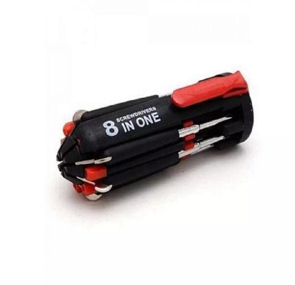 8 in 1 screwdriver multifunctional repair tools with torch - Image 3