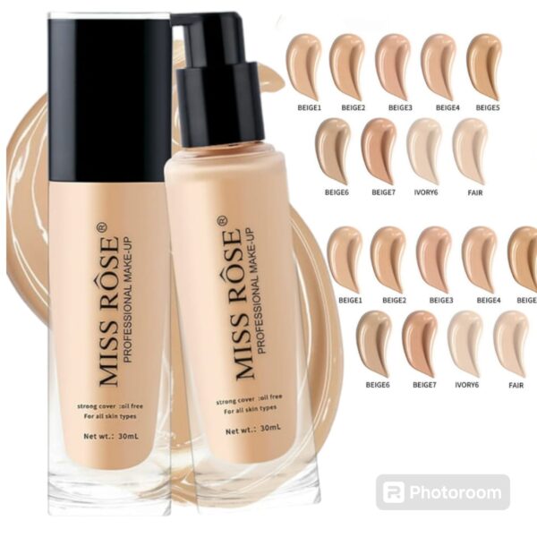 miss rose long lasting foundation 30ml