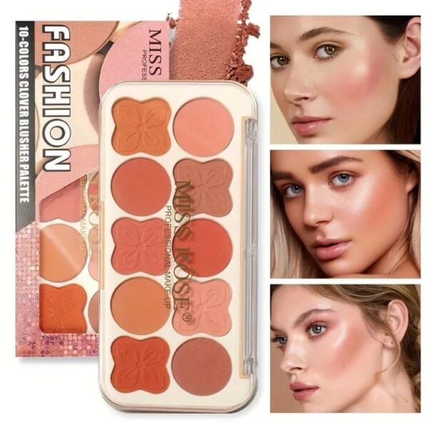 miss rose 10 fashion colors blush on palette