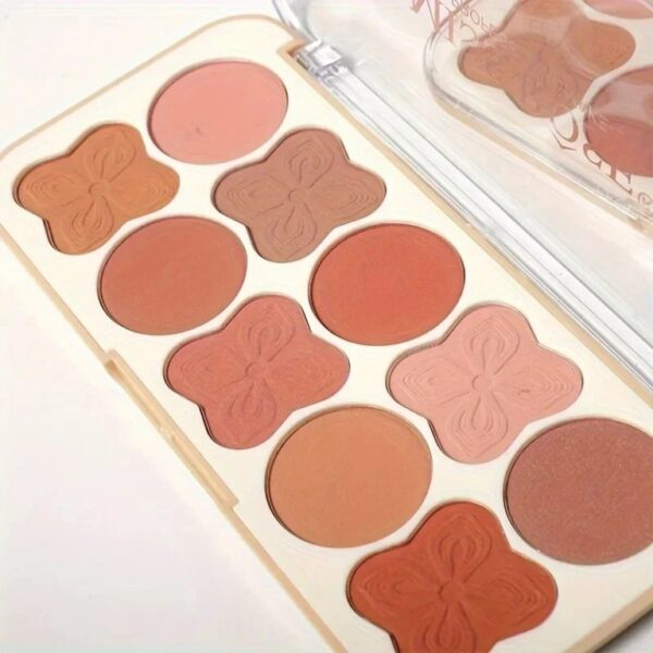 miss rose 10 fashion colors blush on palette - Image 4