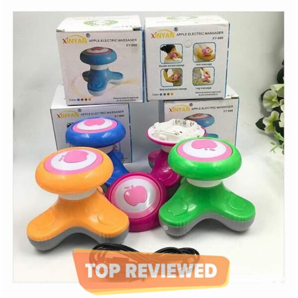 mini hand body massager portable handled triangle vibrational electric massager (random color) - Image 4