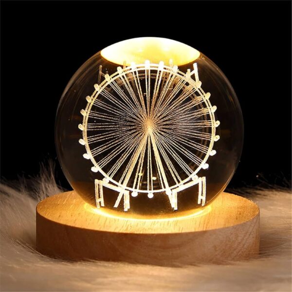 rgb glowing crystal ball night light | warm & romantic atmosphere for your home and room - Image 6