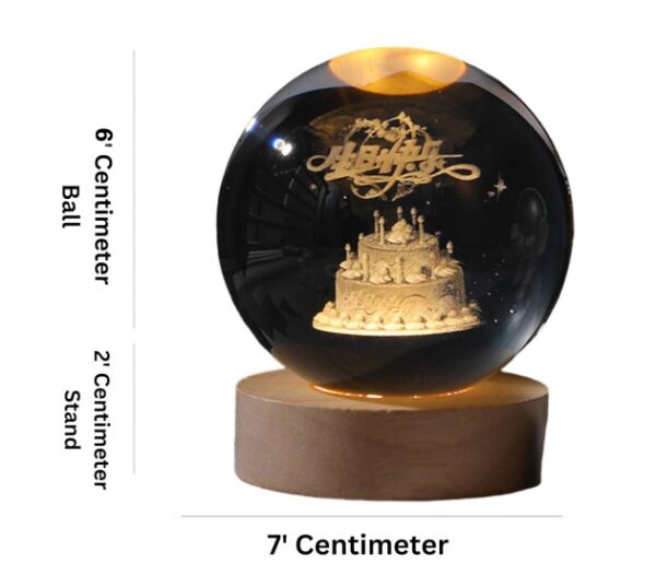 rgb glowing crystal ball night light | warm & romantic atmosphere for your home and room - Image 8