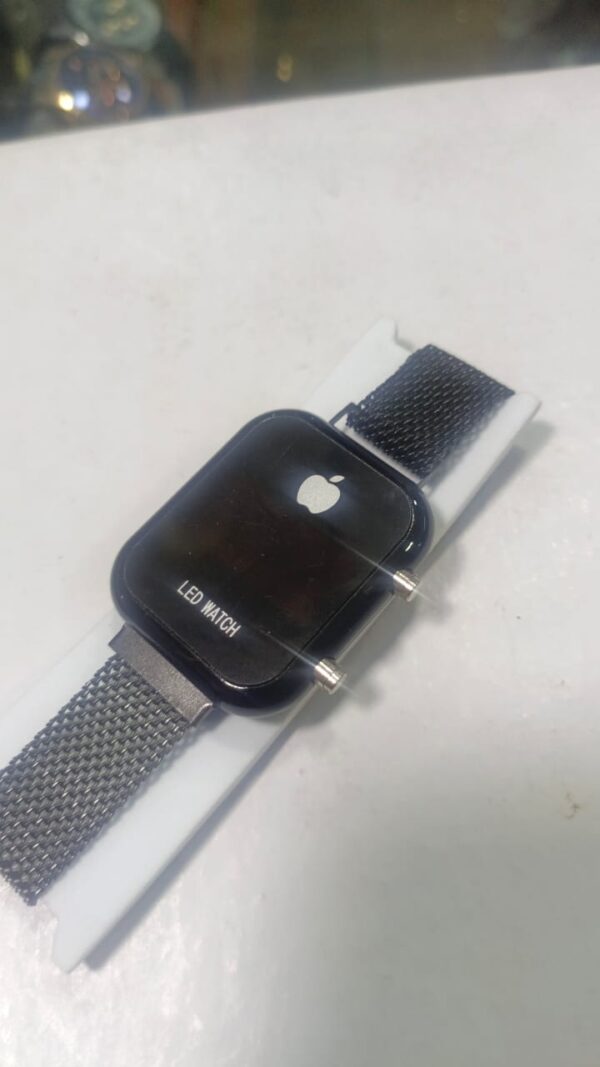 black new magnet chain digital led watch for mens & womens (without box ) - Image 4
