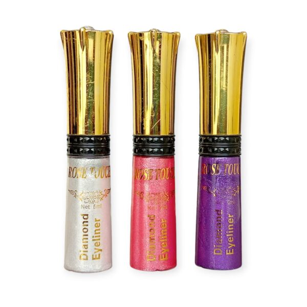 (pack of 3) rose touch glitter  diamond eyeliner waterproof