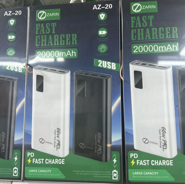az-20 66w 200000 ah digital display power bank ultra fast charging portable power bank