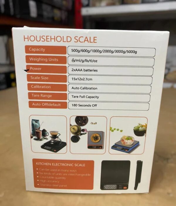 precise escort digital kitchen scale with lcd display - gl-01 - Image 12