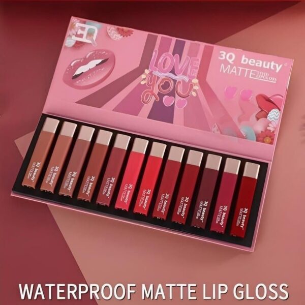 3q beauty matte lip gloss set of 12