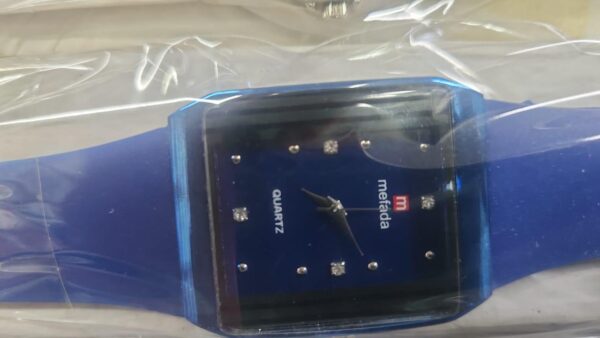 (blue) mefada quartz luxary watche for men & women   (without box ) - Image 3