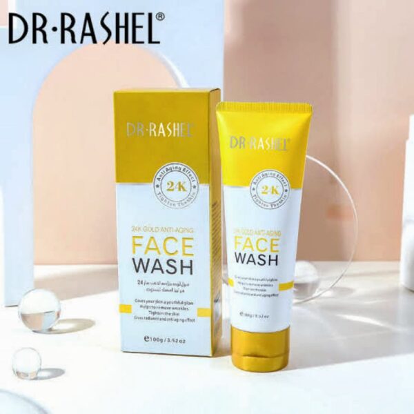 dr rashel 24k gold anti aging face wash, 100g - Image 2
