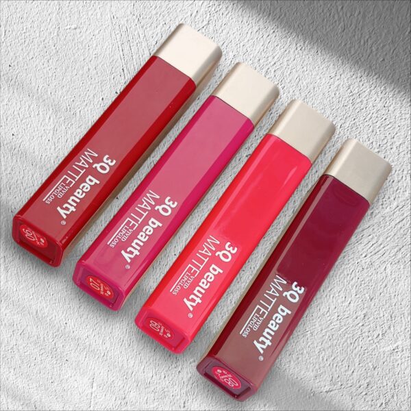pack of 4 3q beauty matte vived lipgloss (waterproof) - Image 2
