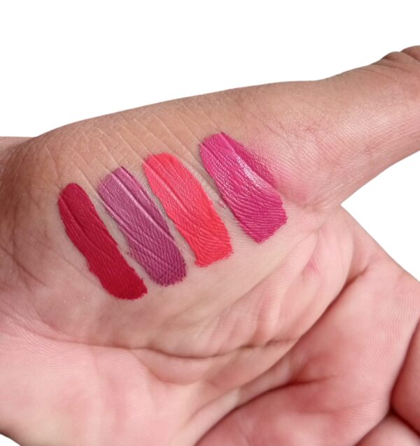 pack of 4 3q beauty matte vived lipgloss (waterproof) - Image 3