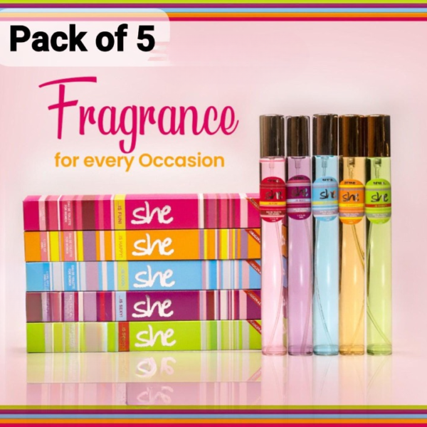 pack of 5 she pen pocket perfume 35 ml fragrance