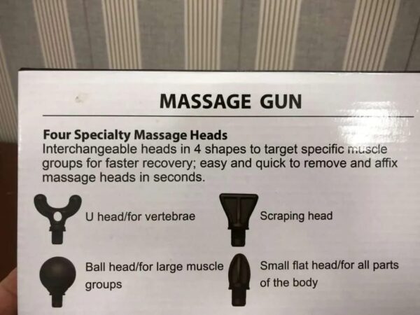 4 in 1 compact gun massager | 5 speed levels | portable rechargeable handheld muscle pain reliever device (random color) - Image 19