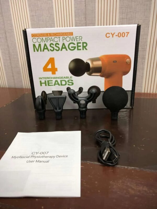 4 in 1 compact gun massager | 5 speed levels | portable rechargeable handheld muscle pain reliever device (random color) - Image 17