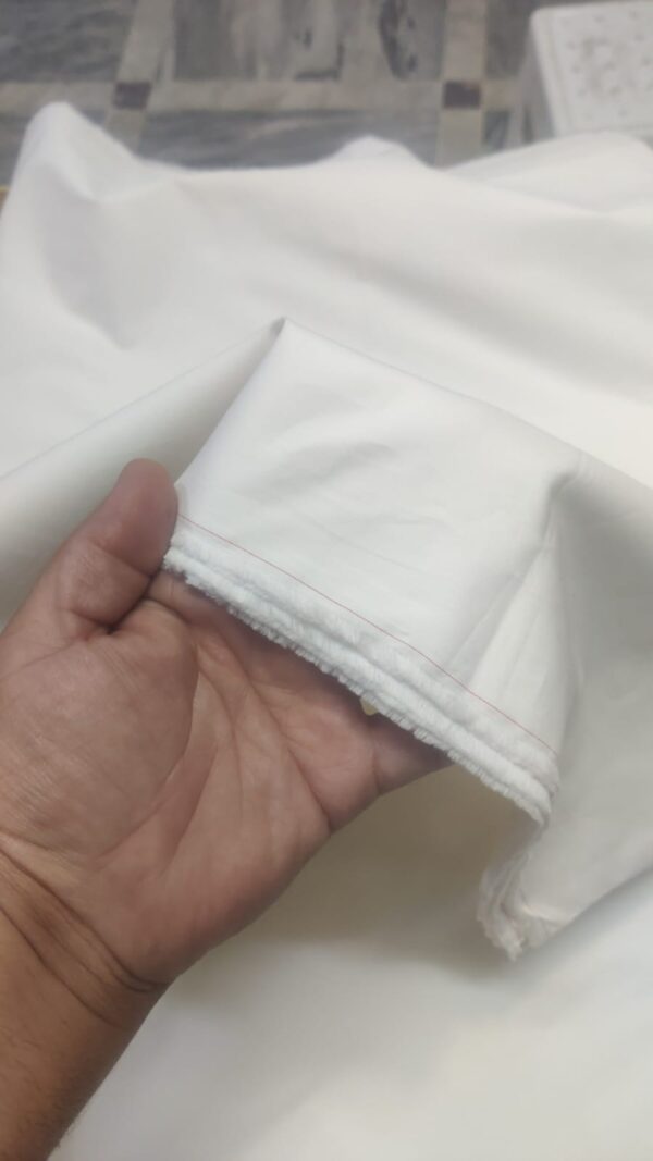 2 piece off white  unstitched fabric gents cotton - Image 6
